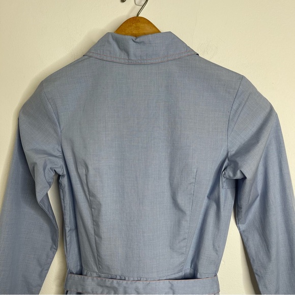 PENDLETON Blue Gingham Shirt Dress Cotton Belted Long Sleeve Western Size 4 NWT - Picture 8 of 15